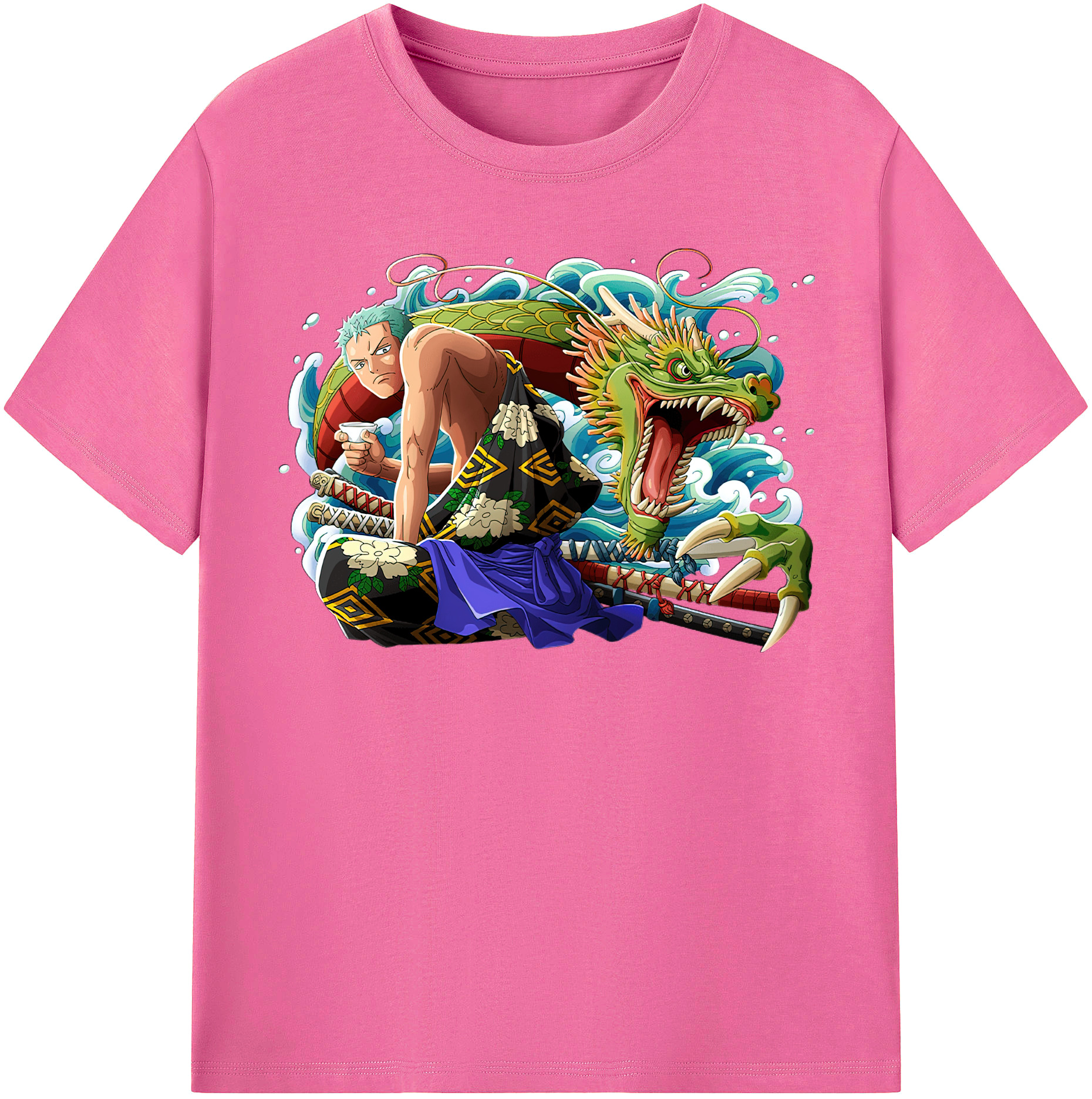 ワンピース ロロノア・ゾロ ONE PIECE Roronoa Zoro レディースカジュアルプリントTシャツ（綿100％）